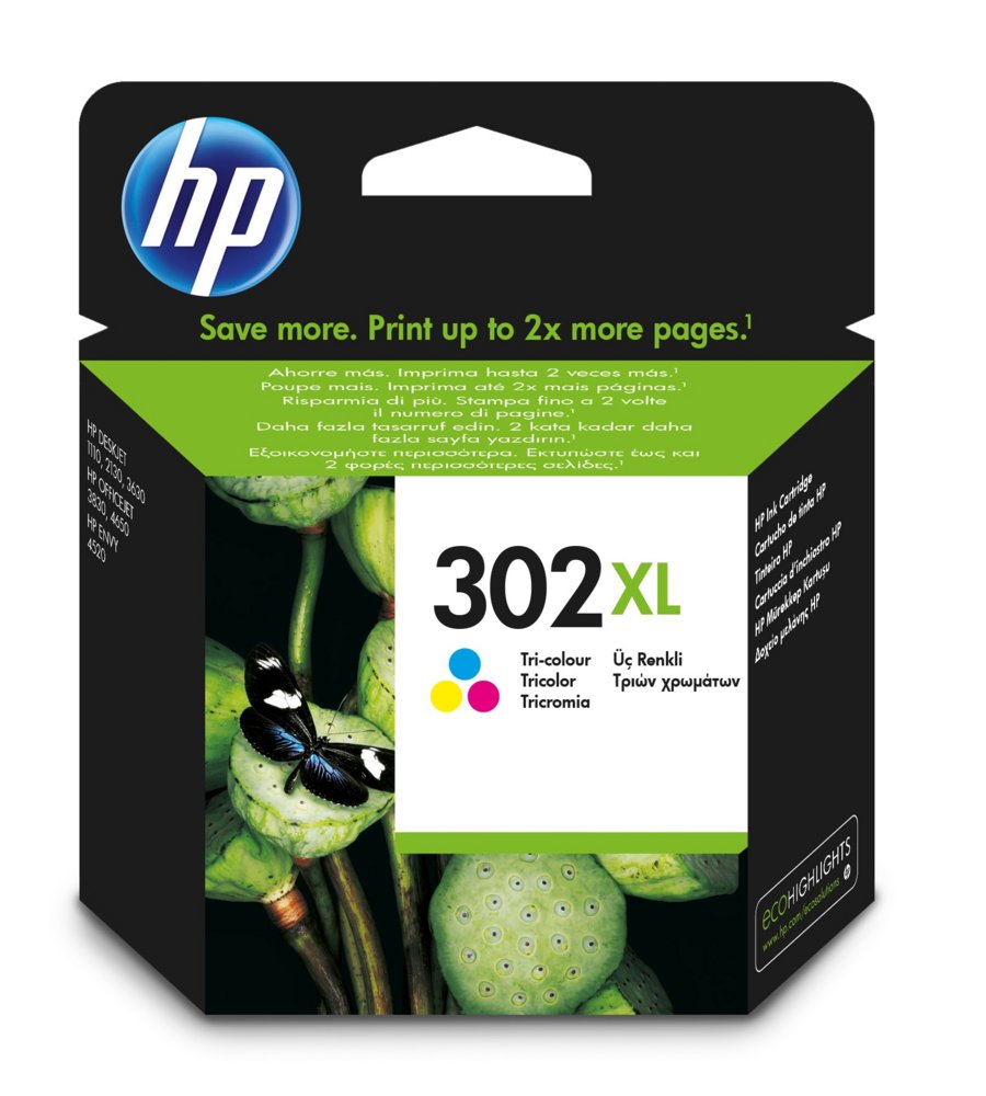 HP 302XL | Originele High-Capacity Drie-Kleuren Inktcartridge 1 HP 302XL | Originele High-Capacity Drie-Kleuren Inktcartridge