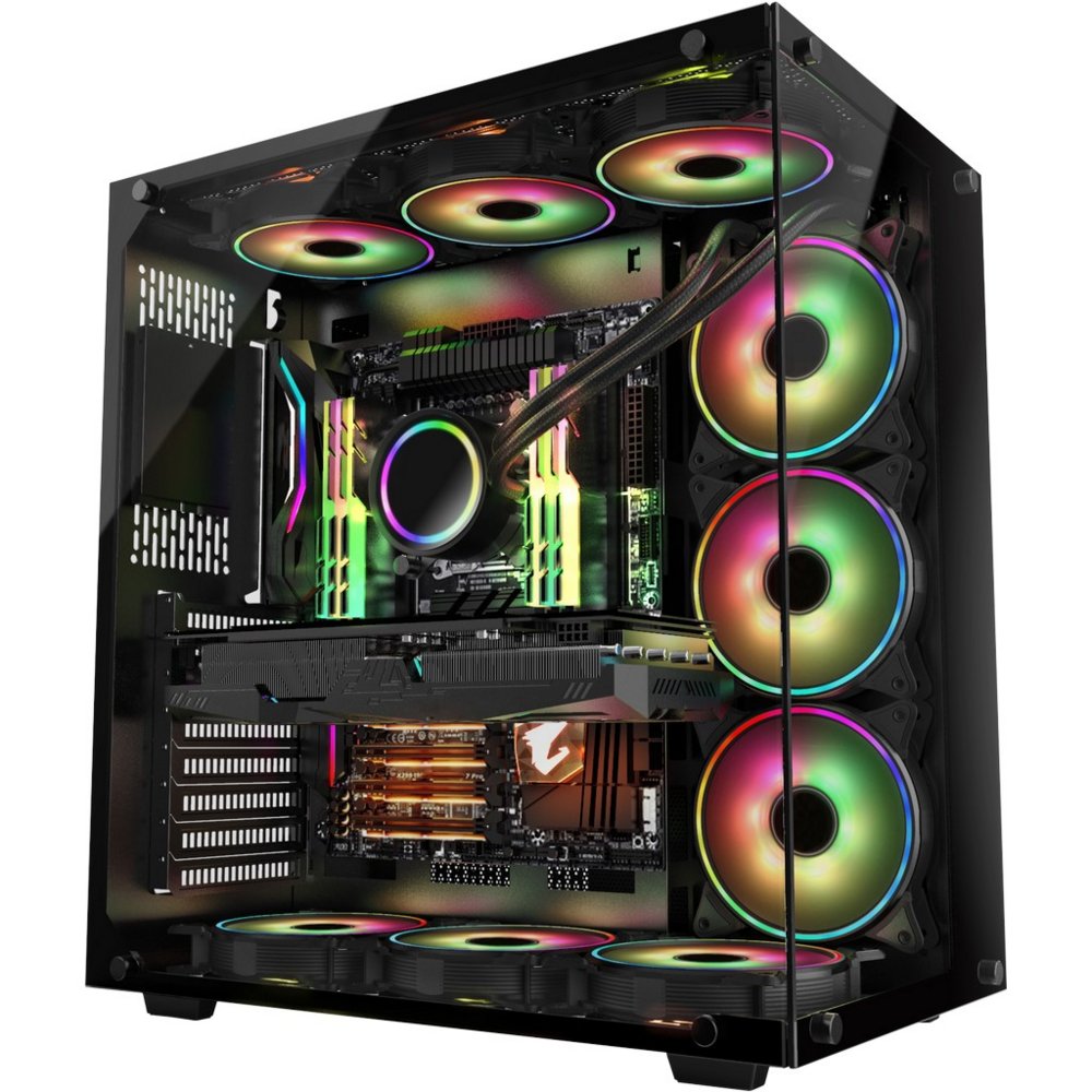 Inter-Tech C-701 Panorama | Full Tower Case | Zwart 3 Inter-Tech C-701 Panorama | Full Tower Case | Zwart - Afbeelding 3