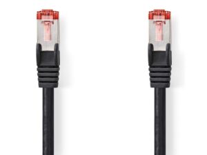 Nedis CCGL85221BK20 | Netwerkkabel Cat6 S/FTP | 2 m | Zwart | RJ45 Male-naar-RJ45 Male