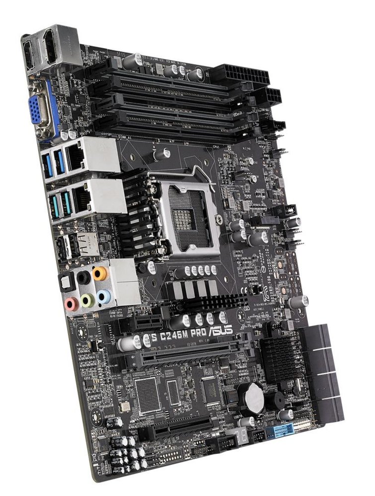 ASUS WS C246M PRO | Socket LGA 1151 | Intel C246 | 4xDDR4 | Micro-ATX | Moederbord 4 ASUS WS C246M PRO | Socket LGA 1151 | Intel C246 | 4xDDR4 | Micro-ATX | Moederbord - Afbeelding 4