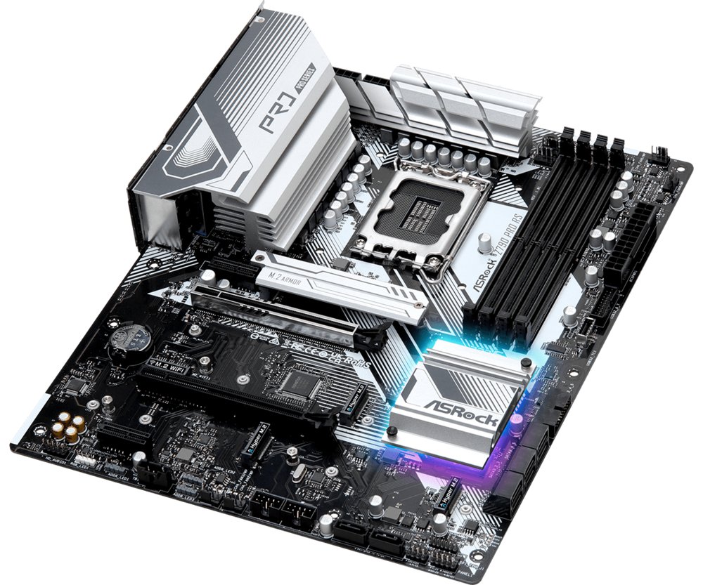 ASRock Z790 Pro RS | Socket LGA 1700 | Intel Z790 | 4xDDR5 | ATX | Moederbord 3 ASRock Z790 Pro RS | Socket LGA 1700 | Intel Z790 | 4xDDR5 | ATX | Moederbord - Afbeelding 3