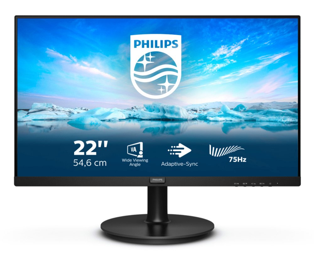 Philips V-Line 222V8LA/00 21.5" | 1920x1080 VA | 75Hz | Ingebouwde Luidsprekers | VESA-Compatibel | Monitor 1 Philips V-Line 222V8LA/00 21.5" | 1920x1080 VA | 75Hz | Ingebouwde Luidsprekers | VESA-Compatibel | Monitor