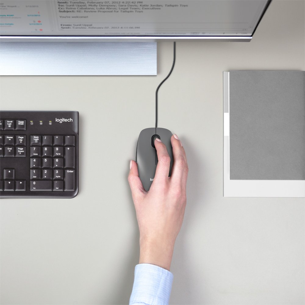 Logitech M100 | Bekabelde Muis | Links- en Rechtshandig | USB-A | 1000 DPI | Zwart 2 Logitech M100 | Bekabelde Muis | Links- en Rechtshandig | USB-A | 1000 DPI | Zwart - Afbeelding 2
