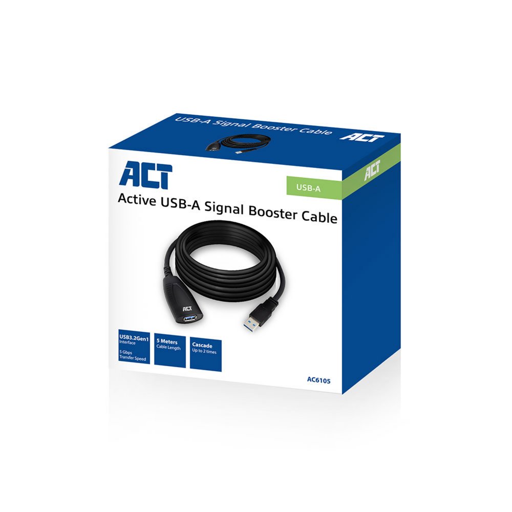 ACT AC6105 | USB 2.0 Booster | 5m | Zwart 3 ACT AC6105 | USB 2.0 Booster | 5m | Zwart - Afbeelding 3