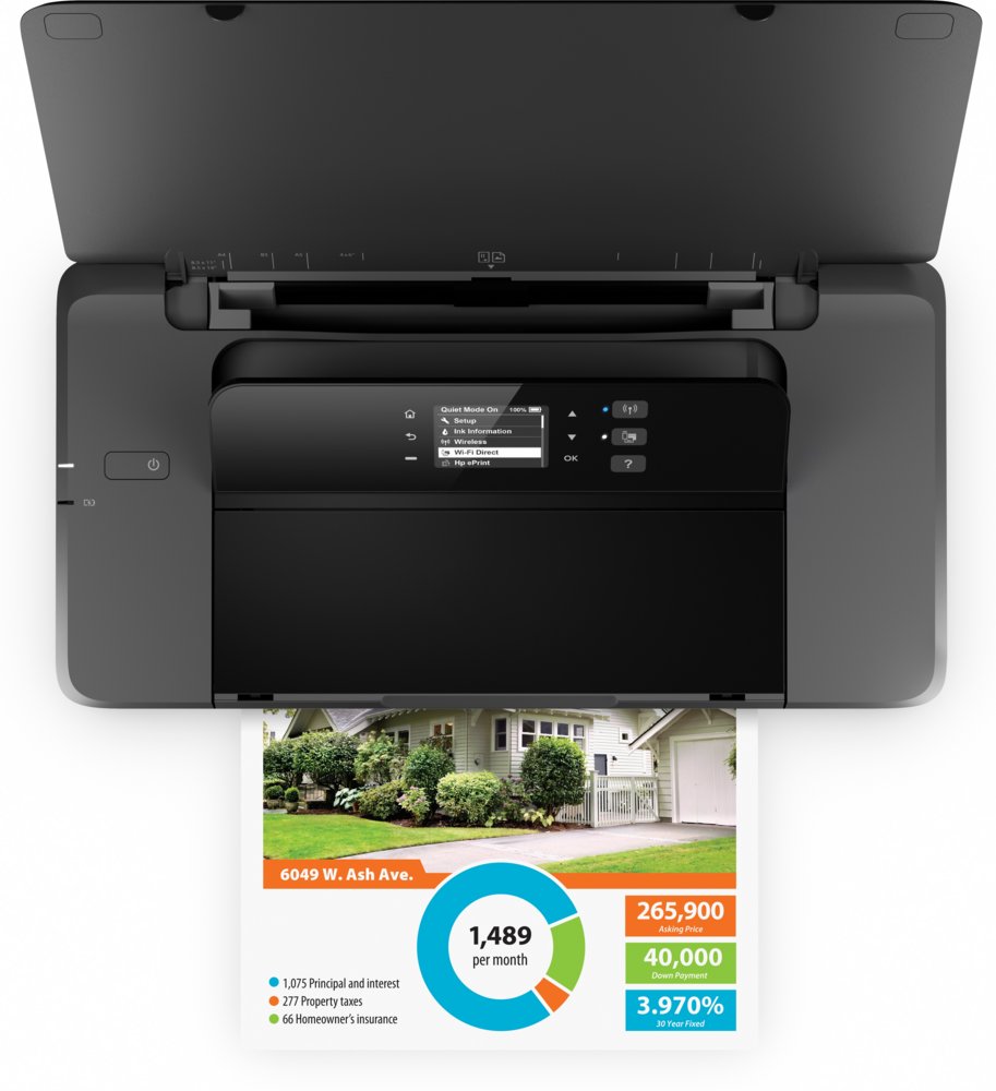 HP OfficeJet 200 | CZ993A | Draagbare A4 Inkjetprinter | Wi-Fi & USB 2.0 | Accu & HP Fast Charge | 10 ppm Zwart / 7 ppm Kleur 3 HP OfficeJet 200 | CZ993A | Draagbare A4 Inkjetprinter | Wi-Fi & USB 2.0 | Accu & HP Fast Charge | 10 ppm Zwart / 7 ppm Kleur - Afbeelding 3