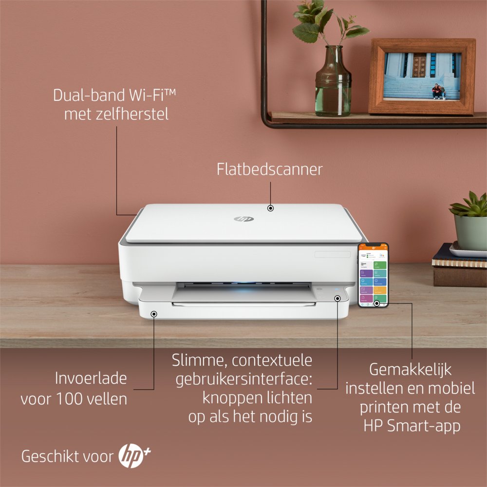 HP Envy 6020e | All-in-One Inkjetprinter | 4800 x 1200 DPI | Wi-Fi | Kleur 9 HP Envy 6020e | All-in-One Inkjetprinter | 4800 x 1200 DPI | Wi-Fi | Kleur - Afbeelding 9