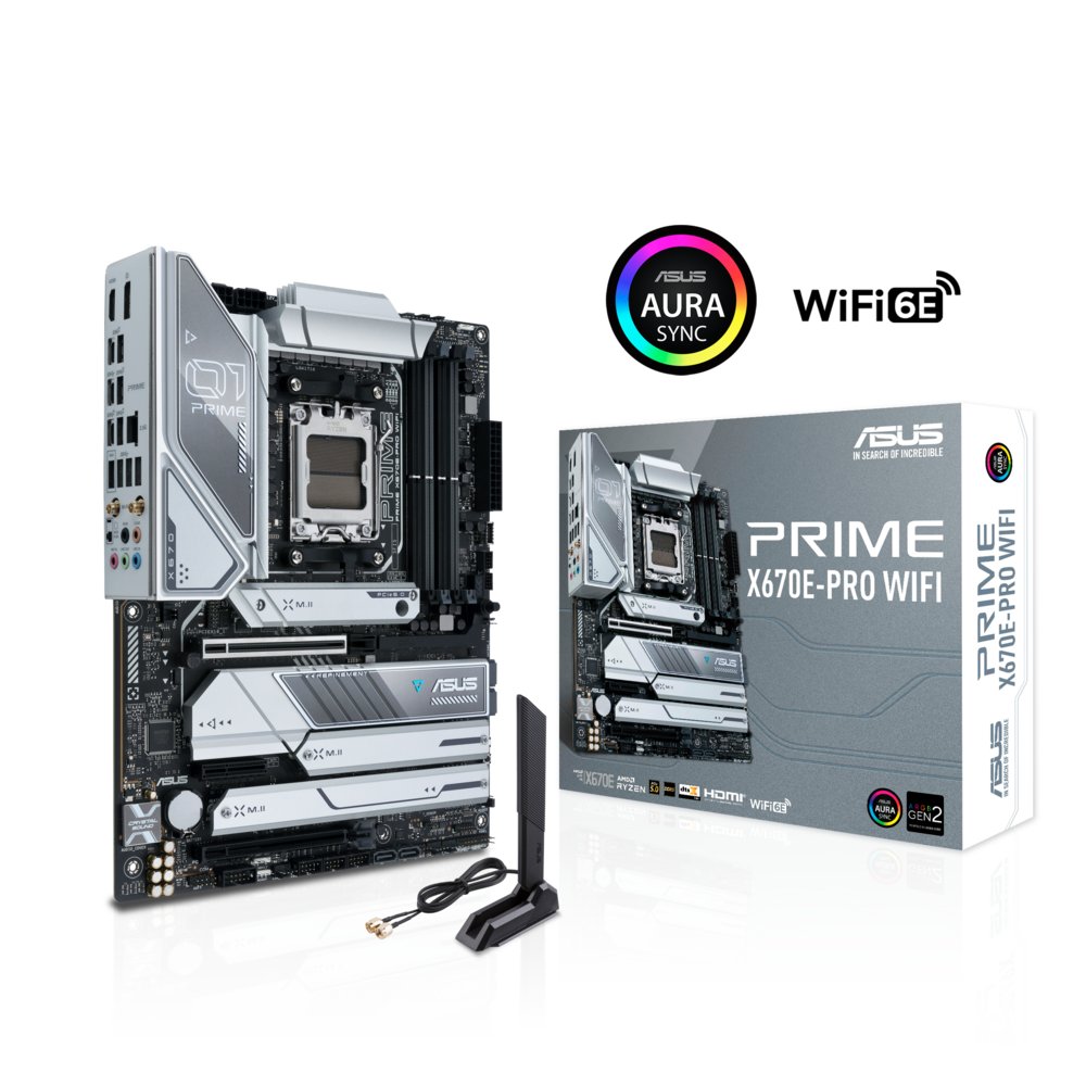 ASUS PRIME X670E-PRO WIFI | Socket AM5 | Intel X670 | 4xDDR5 | ATX | Moederbord 3 ASUS PRIME X670E-PRO WIFI | Socket AM5 | Intel X670 | 4xDDR5 | ATX | Moederbord - Afbeelding 3