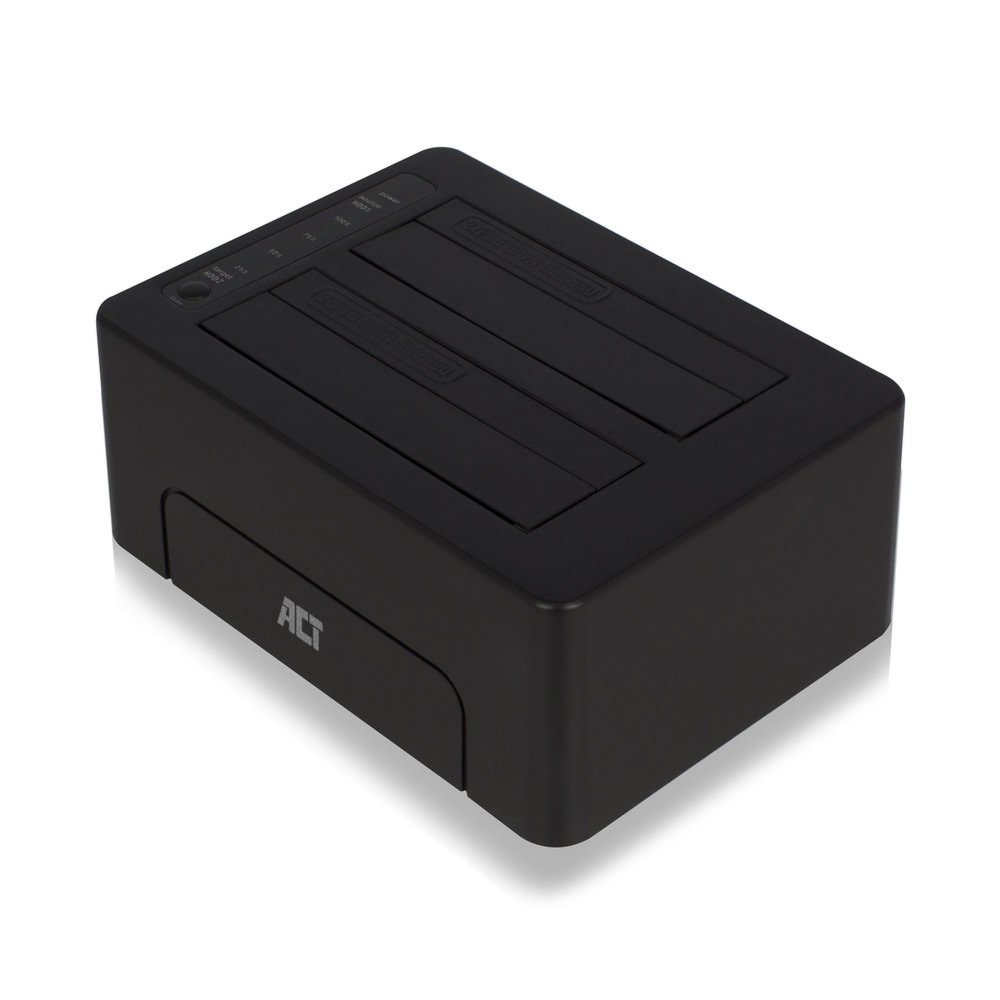ACT AC1504 | Dual SATA Docking Station | 2,5" & 3,5" HDD/SSD | USB 3.2 Gen1 (5 Gbps) 5 ACT AC1504 | Dual SATA Docking Station | 2,5" & 3,5" HDD/SSD | USB 3.2 Gen1 (5 Gbps) - Afbeelding 5