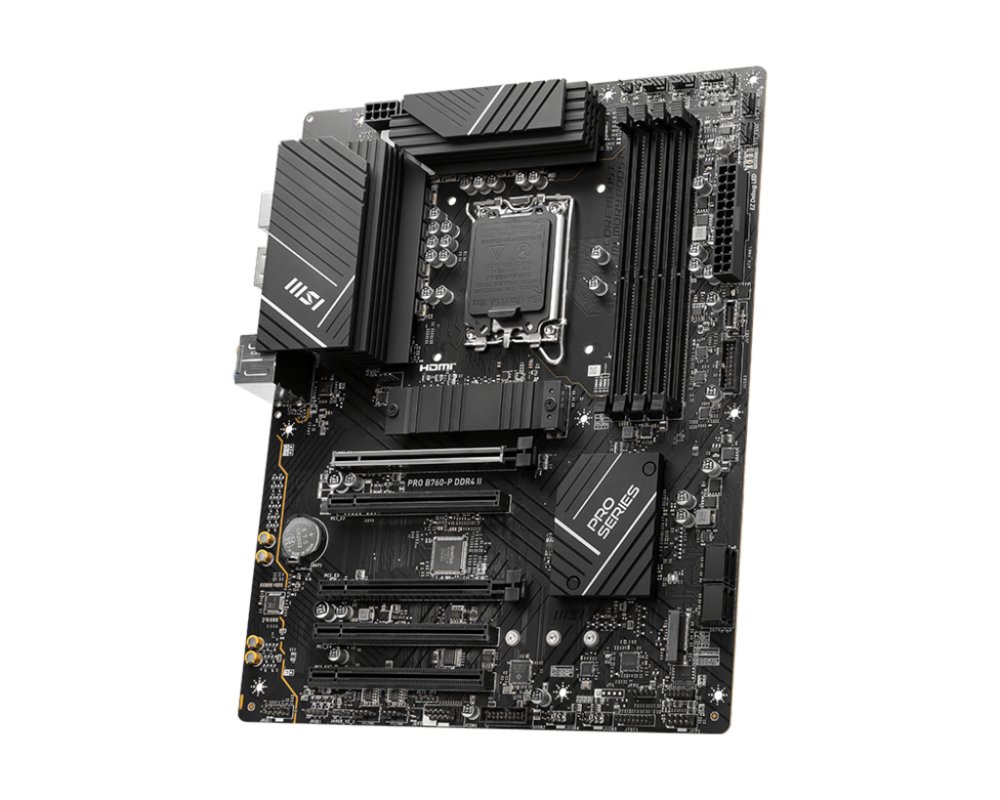 MSI PRO B760-P DDR4 II | Socket LGA 1700 | Intel B760 | 4xDDR4 | ATX | Moederbord 3 MSI PRO B760-P DDR4 II | Socket LGA 1700 | Intel B760 | 4xDDR4 | ATX | Moederbord - Afbeelding 3