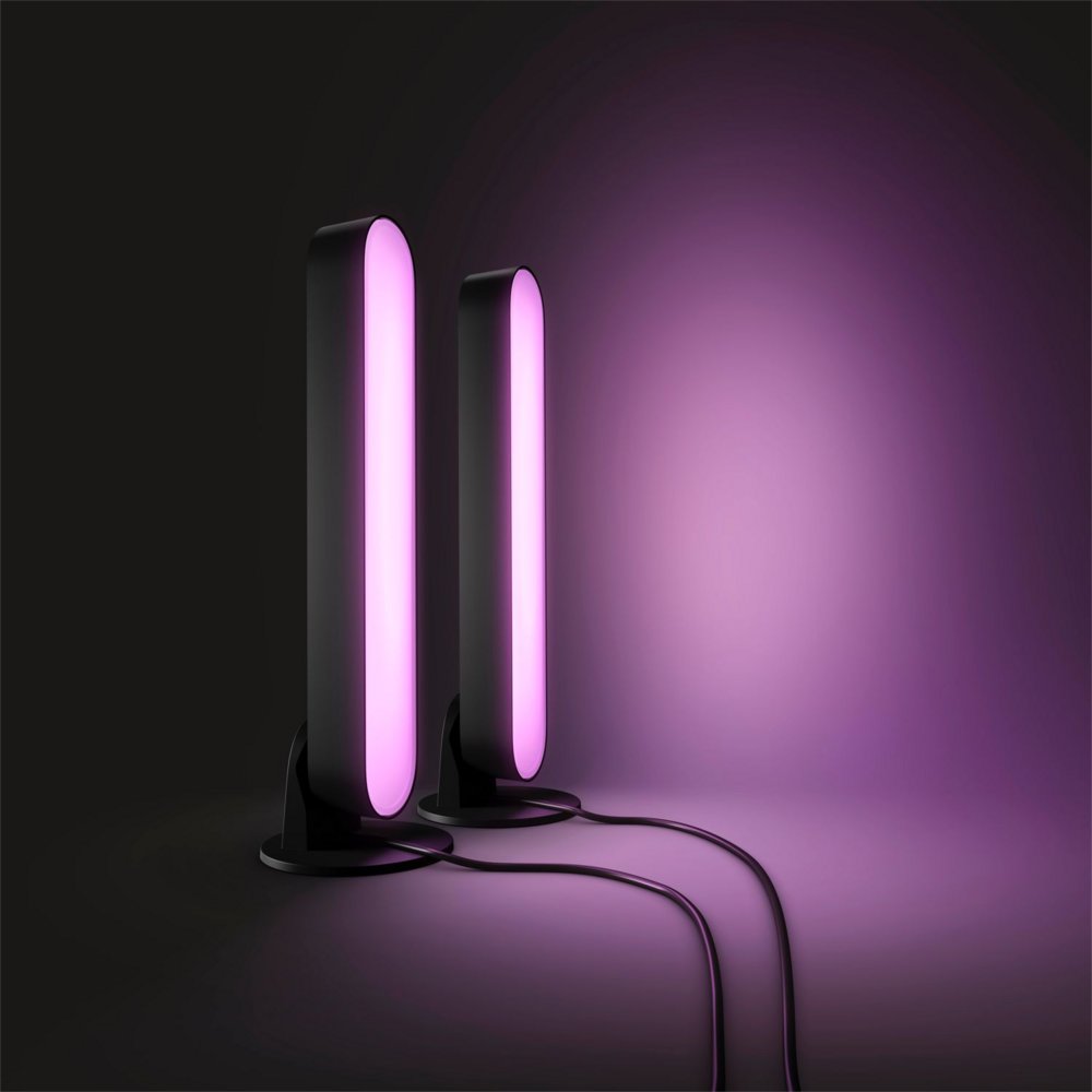 Philips Hue Play | Lichtbalk Dubbelpack | EU/UK Stekker | RGB | Bluetooth & Zigbee | Zwart 2 Philips Hue Play | Lichtbalk Dubbelpack | EU/UK Stekker | RGB | Bluetooth & Zigbee | Zwart - Afbeelding 2
