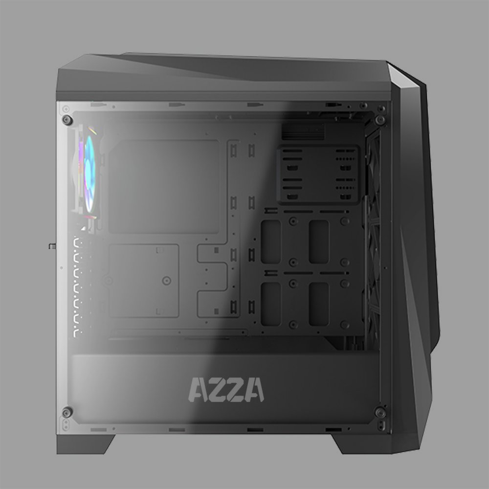 Azza Chroma 410A RGB | Midi Tower Case | Zwart 6 Azza Chroma 410A RGB | Midi Tower Case | Zwart - Afbeelding 6