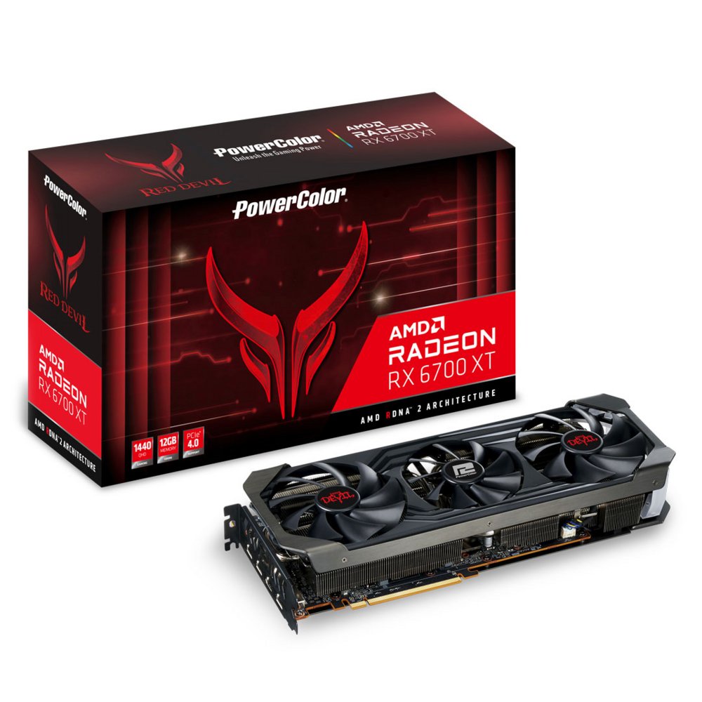 PowerColor Red Devil Radeon RX 6700XT | 12GB GDDR6 VRAM | Videokaart | GPU | AMD 1 PowerColor Red Devil Radeon RX 6700XT | 12GB GDDR6 VRAM | Videokaart | GPU | AMD