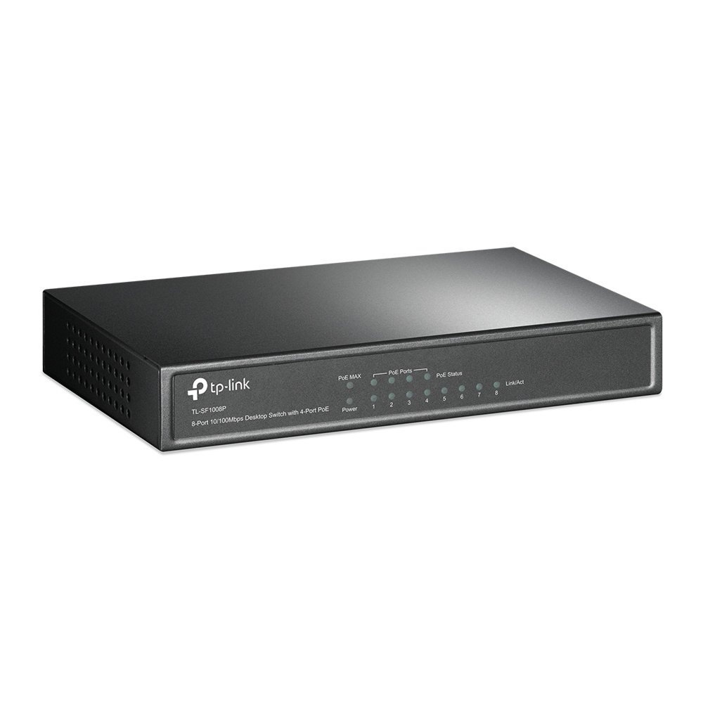TP-Link TL-SF1008P | Unmanaged Switch | 8-poorts 10/100 Mbps | 4x PoE 1 TP-Link TL-SF1008P | Unmanaged Switch | 8-poorts 10/100 Mbps | 4x PoE