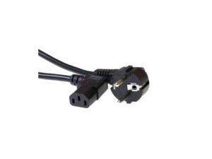 ACT 230V aansluitkabel | Schuko male (haaks) naar C13 (haaks) | 230V / 10A | Zwart | 2 m