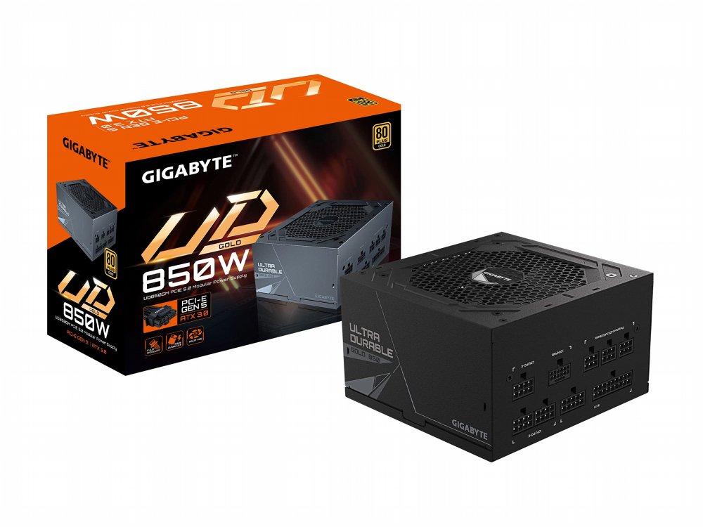 Gigabyte GP-UD850GM PG5 | 850W Gold | 20+4 Pin | ATX | Zwart | Voeding 1 Gigabyte GP-UD850GM PG5 | 850W Gold | 20+4 Pin | ATX | Zwart | Voeding