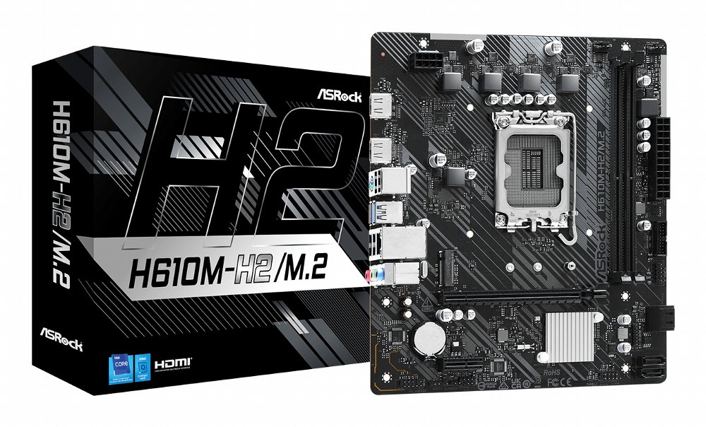 ASRock H610M-H2/M.2 | Socket LGA 1700 | Intel H610 | 2xDDR4 | Micro-ATX | Moederbord 1 ASRock H610M-H2/M.2 | Socket LGA 1700 | Intel H610 | 2xDDR4 | Micro-ATX | Moederbord