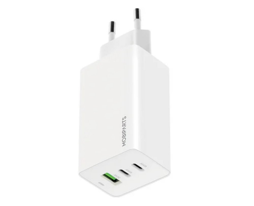 Mobiparts GaN Wall Charger | 2x USB-C & 3.0 USB-A QC 65W | Wit 5 Mobiparts GaN Wall Charger | 2x USB-C & 3.0 USB-A QC 65W | Wit - Afbeelding 5