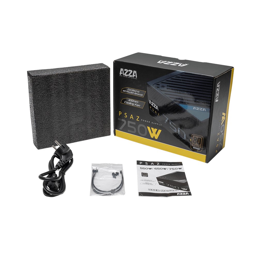 Azza PSAZ-750W | 750 Watt Bronze ATX PSU | Power Supply | Voeding 4 Azza PSAZ-750W | 750 Watt Bronze ATX PSU | Power Supply | Voeding - Afbeelding 4