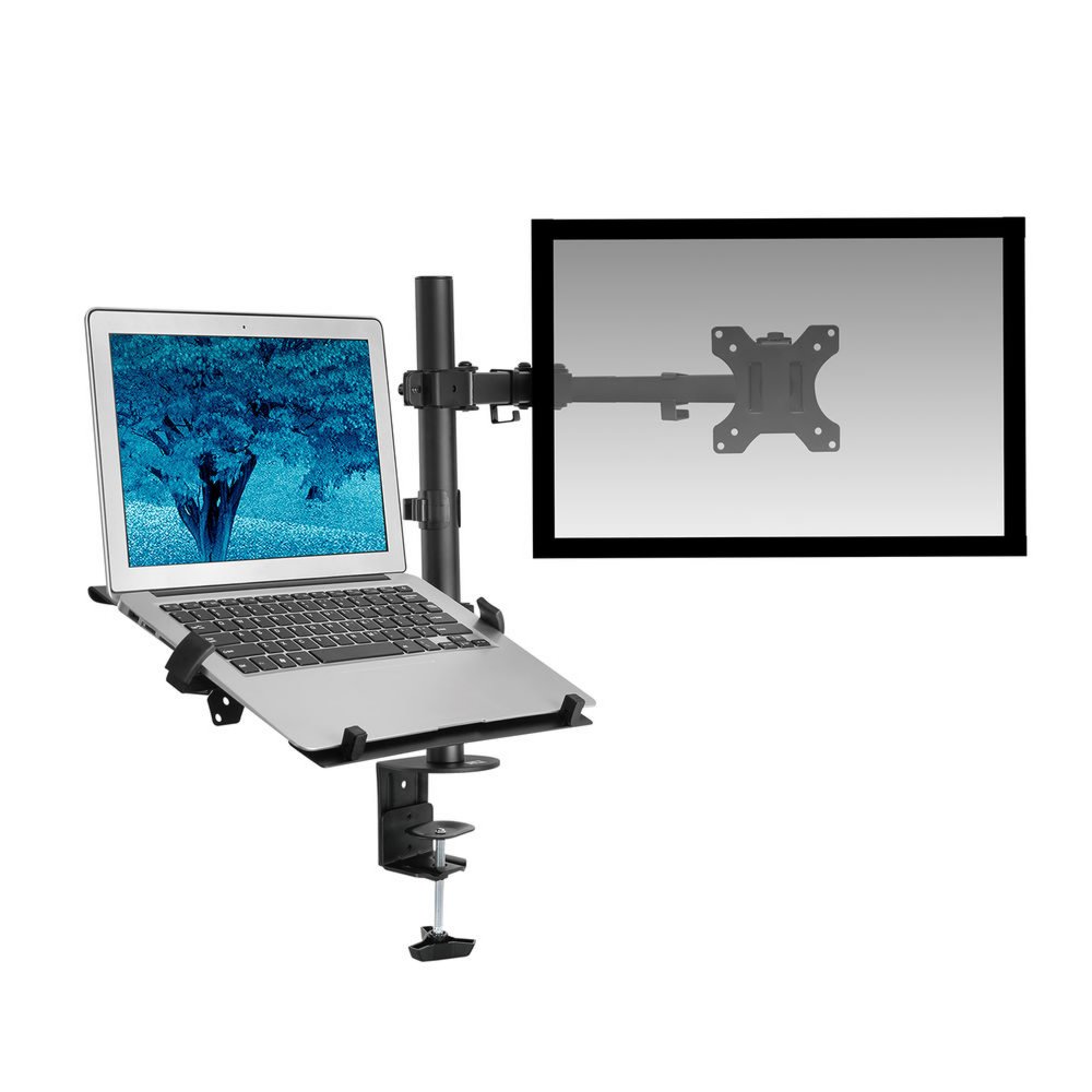 ACT AC8305 | Notebookstandaard tot 15.6" & Monitorarm tot 32" | Zwart 3 ACT AC8305 | Notebookstandaard tot 15.6" & Monitorarm tot 32" | Zwart - Afbeelding 3