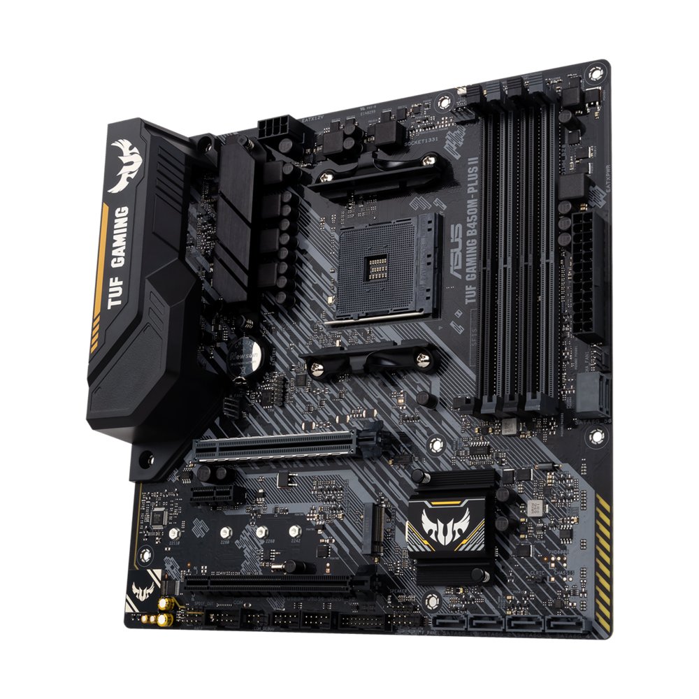 ASUS TUF Gaming B450M-Plus II | Socket AM4 | AMD B450 | 4xDDR4 | Micro-ATX | Moederbord 3 ASUS TUF Gaming B450M-Plus II | Socket AM4 | AMD B450 | 4xDDR4 | Micro-ATX | Moederbord - Afbeelding 3
