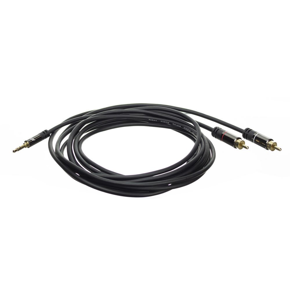 ACT AC3605 | 3.5mm naar 2x RCA Audiokabel | 1,5 Meter | Stereo | Zwart 3 ACT AC3605 | 3.5mm naar 2x RCA Audiokabel | 1,5 Meter | Stereo | Zwart - Afbeelding 3