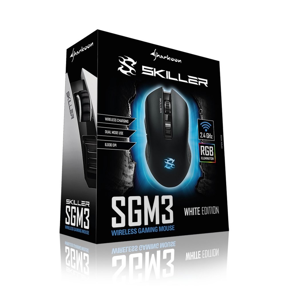 Sharkoon Skiller SGM3 | Draadloze Gaming Muis | Rechtshandig | RF + USB-A | 6000 DPI | Zwart 7 Sharkoon Skiller SGM3 | Draadloze Gaming Muis | Rechtshandig | RF + USB-A | 6000 DPI | Zwart - Afbeelding 7