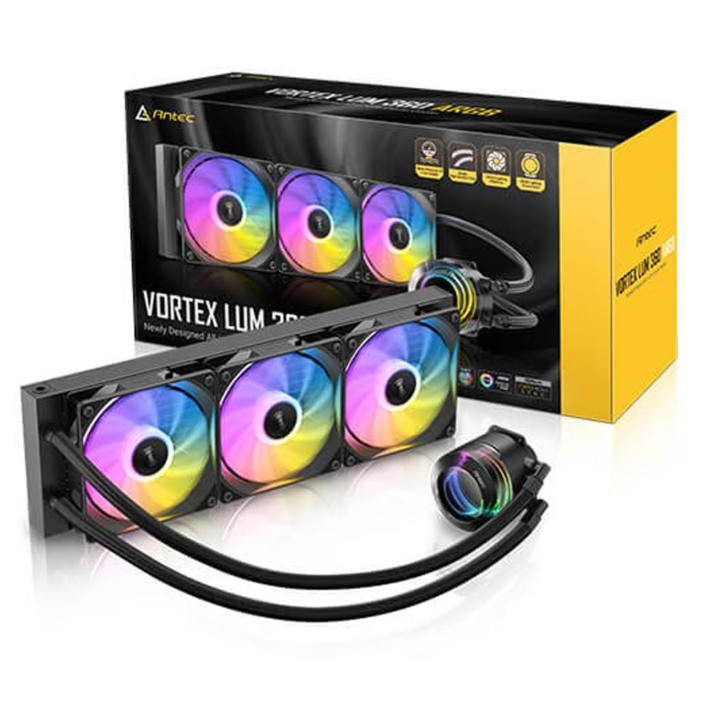 Antec Vortex Lum 360mm ARGB | All-in-One CPU Waterkoeler | Zwart 1 Antec Vortex Lum 360mm ARGB | All-in-One CPU Waterkoeler | Zwart