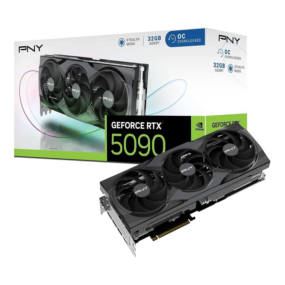 PNY GeForce RTX 5090 OC | 32 GB GDDR7 VRAM | 4K Gaming & AI | Videokaart | GPU | Nvidia 1 PNY GeForce RTX 5090 OC | 32 GB GDDR7 VRAM | 4K Gaming & AI | Videokaart | GPU | Nvidia