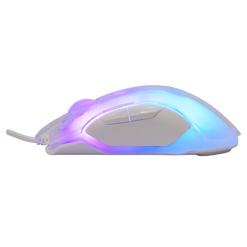 White Shark Mordred-W | Gaming Muis | 825 Chipset | RGB Verlichting | 12.800 DPI | Wit 4 White Shark Mordred-W | Gaming Muis | 825 Chipset | RGB Verlichting | 12.800 DPI | Wit - Afbeelding 4