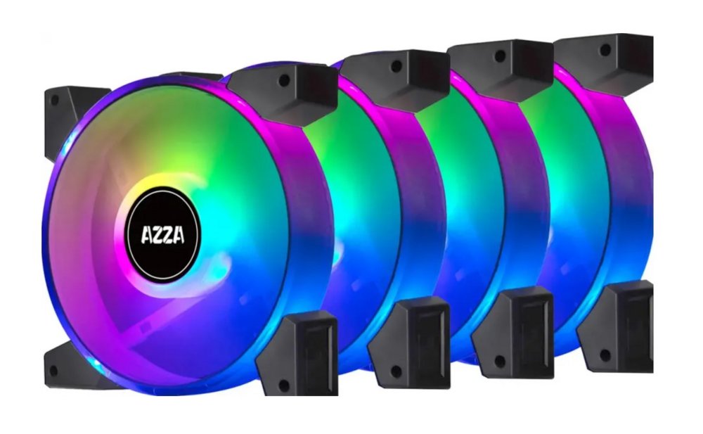 Azza Hurricane II RGB 4 Pack | 120mm Case Fans 1 Azza Hurricane II RGB 4 Pack | 120mm Case Fans