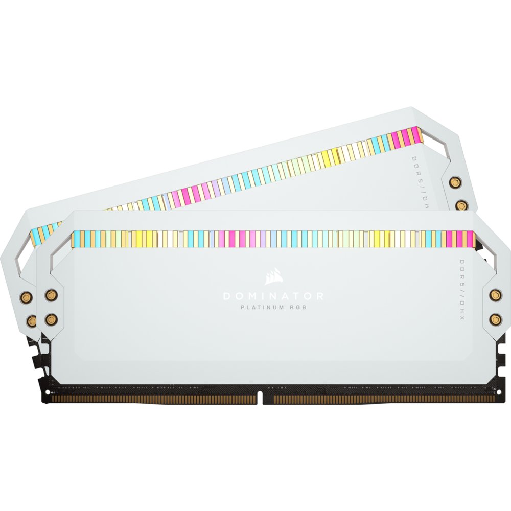 Corsair Dominator Platinum RGB Wit | 64GB 2x32GB DDR5 | 5200MHz | DIMM | CL40 | Geheugenmodule | RAM 2 Corsair Dominator Platinum RGB Wit | 64GB 2x32GB DDR5 | 5200MHz | DIMM | CL40 | Geheugenmodule | RAM - Afbeelding 2