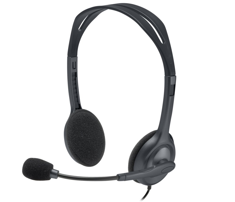 Logitech H111 | On-Ear Bedrade 3,5mm Koptelefoon met Microfoon | Grijs 2 5mm Koptelefoon met Microfoon | Grijs