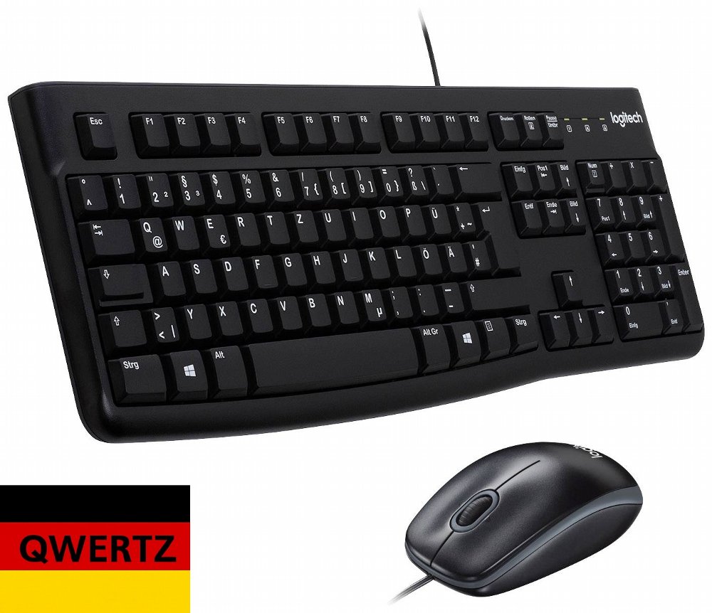 QWERTZ | Logitech MK120 | Bedrade Muis en Toetsenbordcombo | QWERTZ 1 QWERTZ | Logitech MK120 | Bedrade Muis en Toetsenbordcombo | QWERTZ