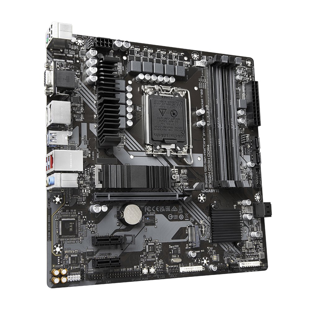 Gigabyte B760M DS3H DDR4 | Socket LGA 1700 | Intel B760 | 4xDDR4 | Micro-ATX | Moederbord 3 Gigabyte B760M DS3H DDR4 | Socket LGA 1700 | Intel B760 | 4xDDR4 | Micro-ATX | Moederbord - Afbeelding 3