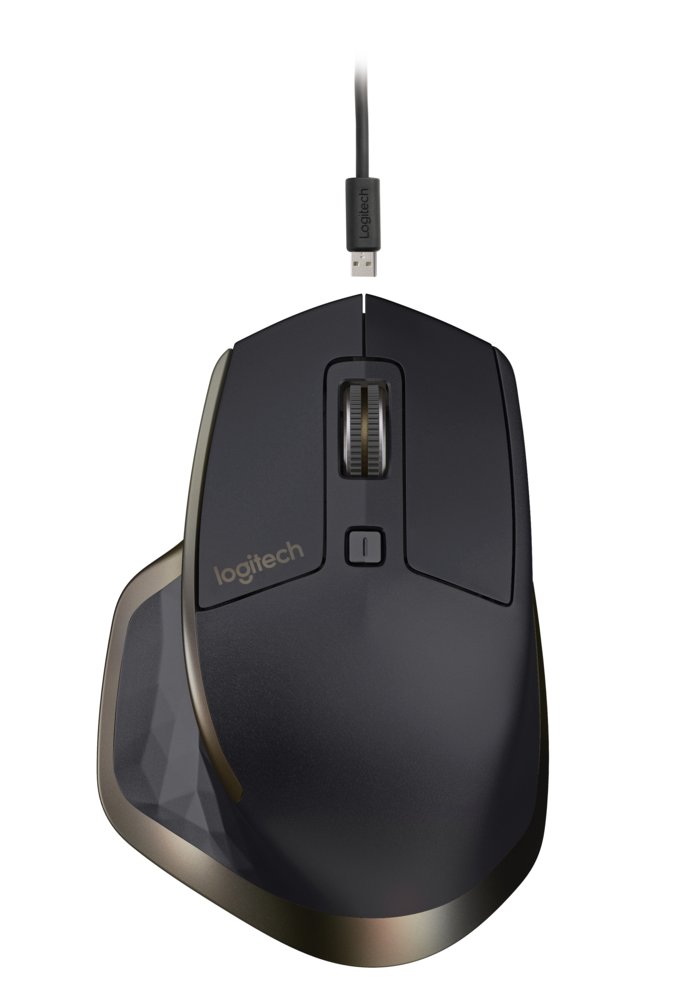 Logitech MX Master | Draadloze Muis | Rechtshandig | RF + Bluetooth | 1600 DPI | Zwart/Brons 3 Logitech MX Master | Draadloze Muis | Rechtshandig | RF + Bluetooth | 1600 DPI | Zwart/Brons - Afbeelding 3