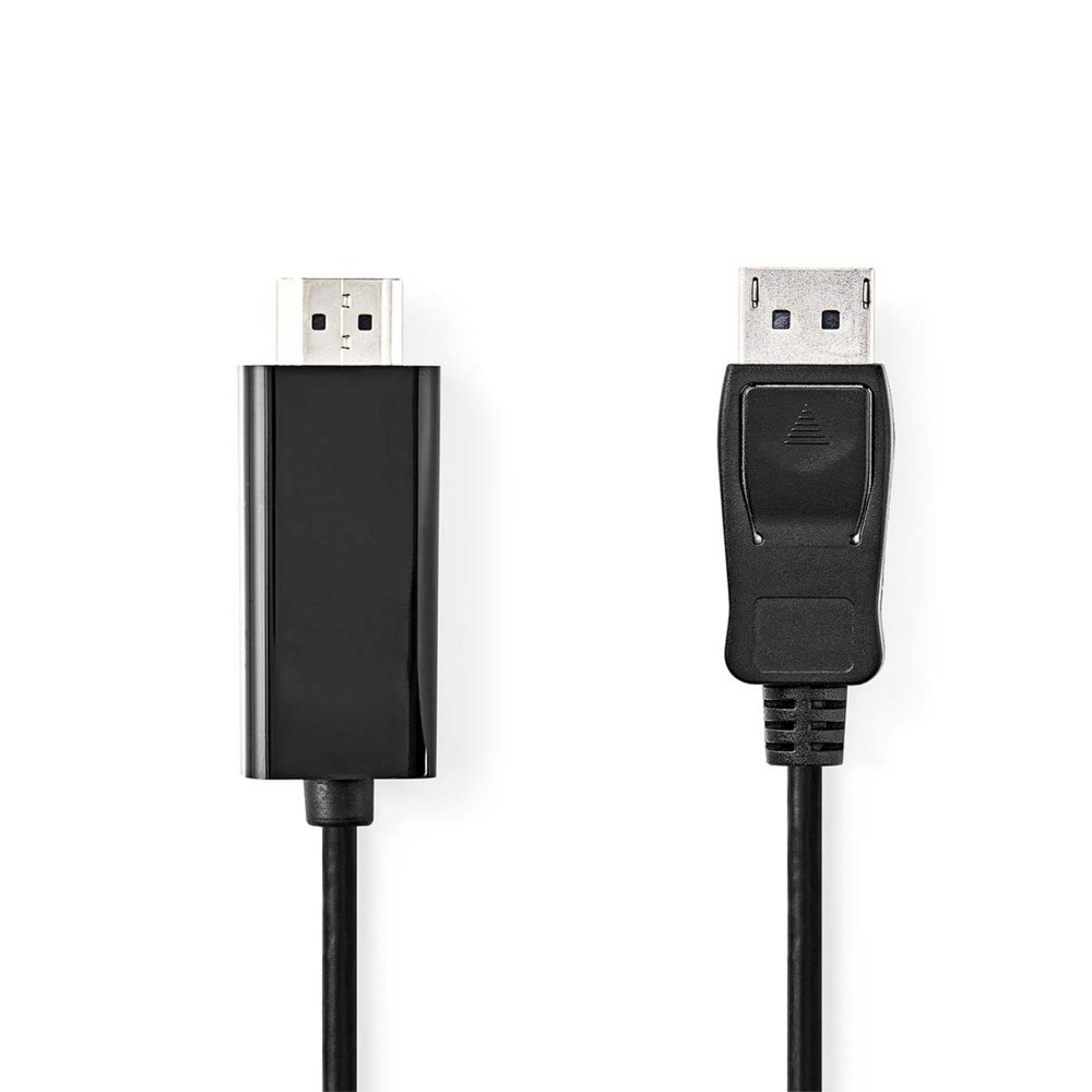 Nedis CCGL37100BK10 | DisplayPort naar HDMI adapterkabel | 1 m | DisplayPort male | HDMI Type A (Standaard) | Full HD 1080p | Zwart 1 Nedis CCGL37100BK10 | DisplayPort naar HDMI adapterkabel | 1 m | DisplayPort male | HDMI Type A (Standaard) | Full HD 1080p | Zwart