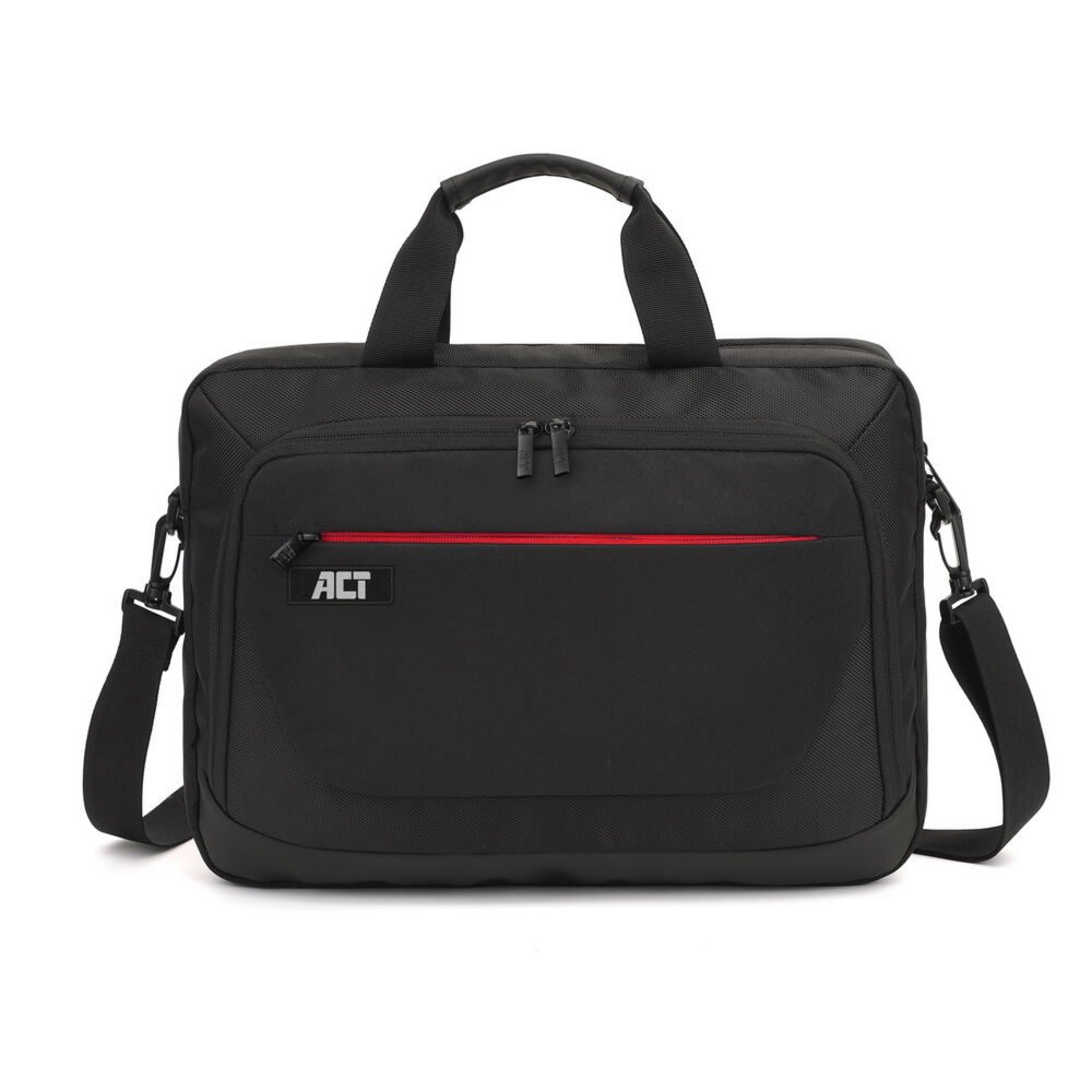 ACT Suburb 15.6" Laptop Schoudertas | Gemaakt van Gerecycled Plastic | Zwart 1 ACT Suburb 15.6" Laptop Schoudertas | Gemaakt van Gerecycled Plastic | Zwart
