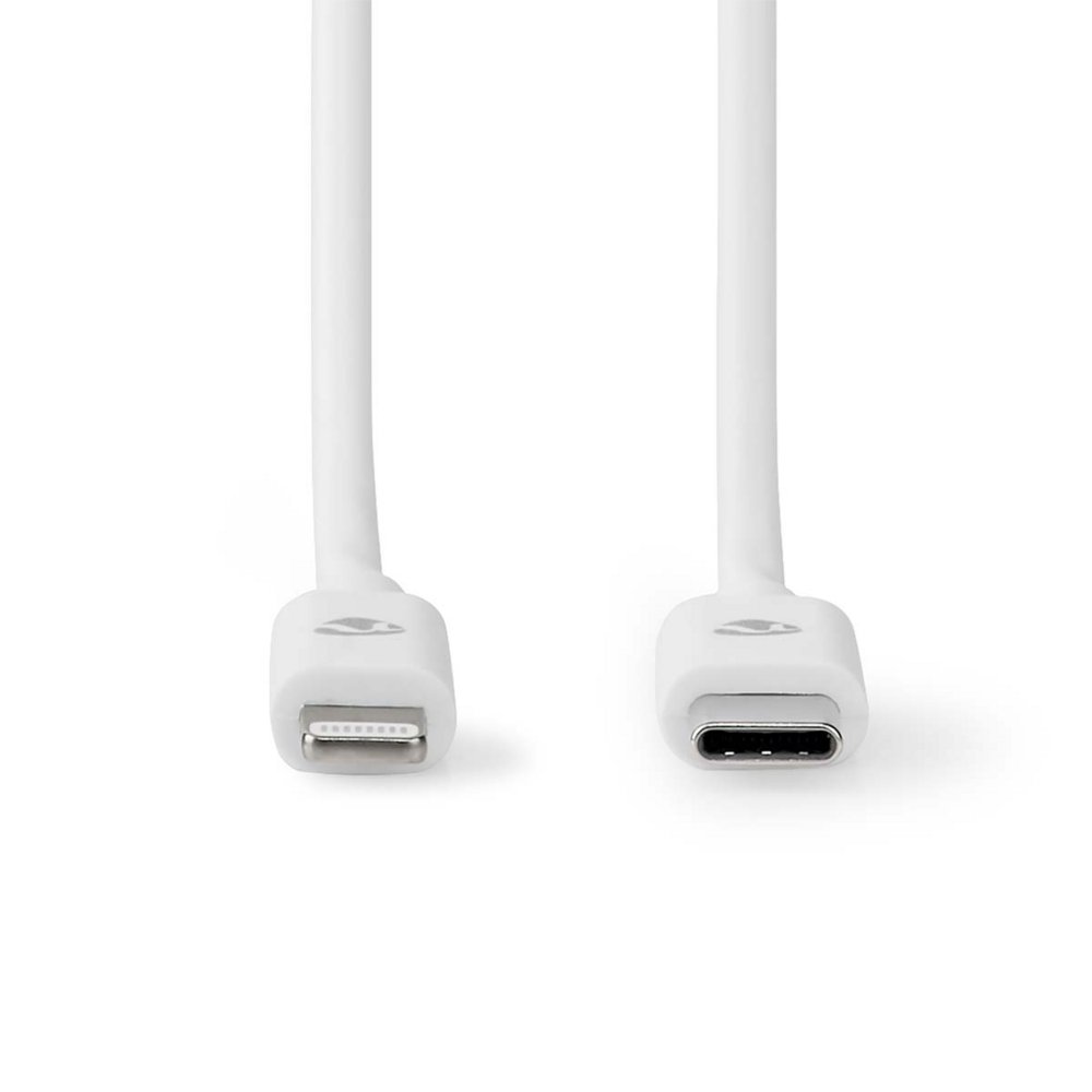 Nedis CCGL39650WT10 | Lightning-naar-USB-C kabel | 1 m | Lightning Male naar USB-C Male | Opladen en synchroniseren | Wit 2 Nedis CCGL39650WT10 | Lightning-naar-USB-C kabel | 1 m | Lightning Male naar USB-C Male | Opladen en synchroniseren | Wit - Afbeelding 2
