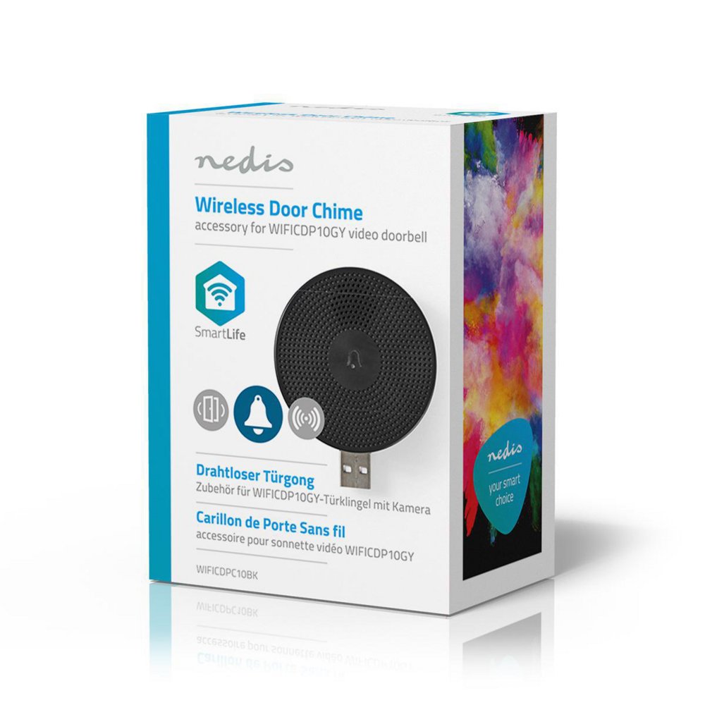 Nedis WIFICDPC10BK | Draadloze deurbelontvanger | USB-gevoed | 433 MHz | 80 dB | Zwart 6 Nedis WIFICDPC10BK | Draadloze deurbelontvanger | USB-gevoed | 433 MHz | 80 dB | Zwart - Afbeelding 6