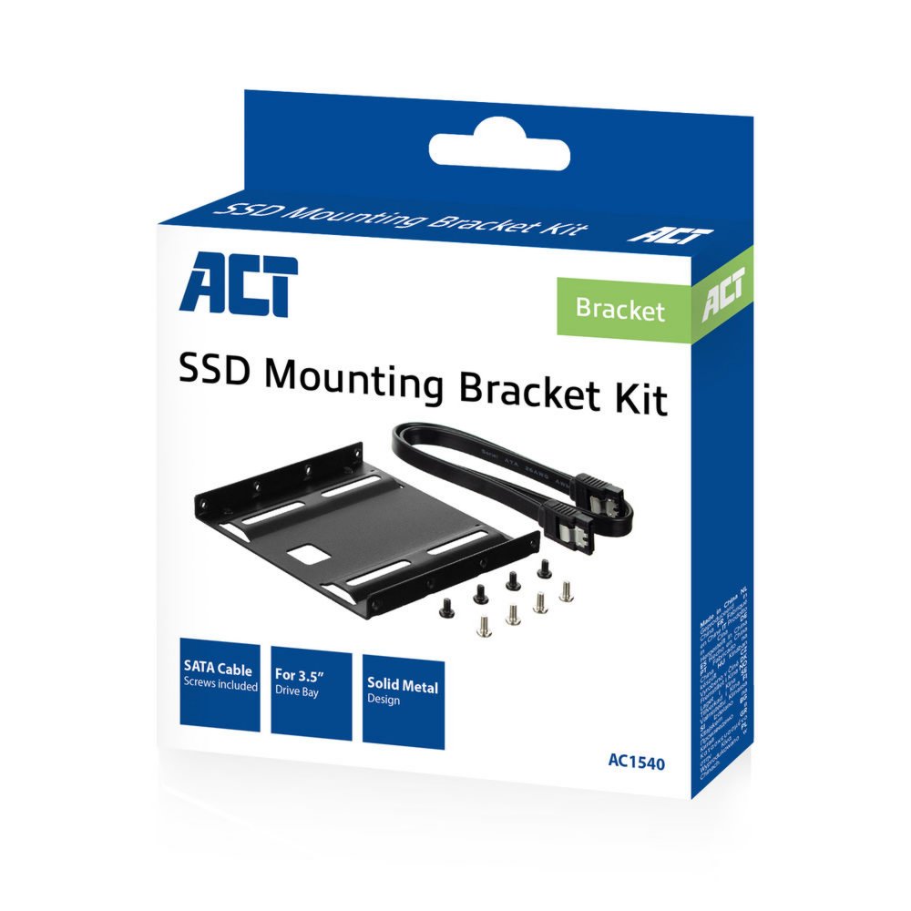 AC1540 | 2,5" naar 3,5" HDD/SSD-bracket | Inclusief SATA-kabel (50 cm) | Inclusief schroeven 6 AC1540 | 2,5" naar 3,5" HDD/SSD-bracket | Inclusief SATA-kabel (50 cm) | Inclusief schroeven - Afbeelding 6