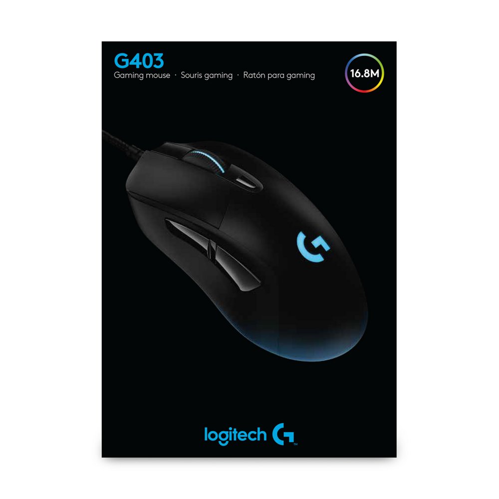 Logitech G403 Hero | Draadloze Gaming Muis | Rechtshandig | RF | 25600 DPI | Zwart 14 Logitech G403 Hero | Draadloze Gaming Muis | Rechtshandig | RF | 25600 DPI | Zwart - Afbeelding 14