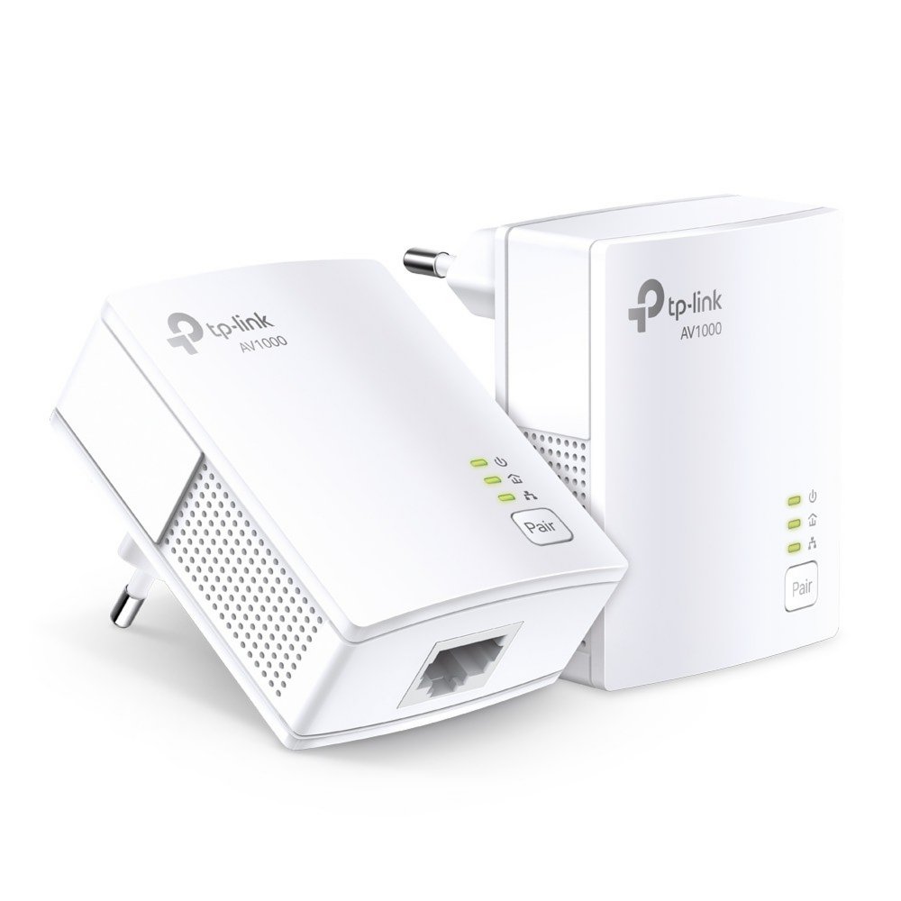 TP-Link AV1000 | Powerline Adapter Set | 1000 Mbps | Gigabit Ethernet | Starter Kit 1 TP-Link AV1000 | Powerline Adapter Set | 1000 Mbps | Gigabit Ethernet | Starter Kit