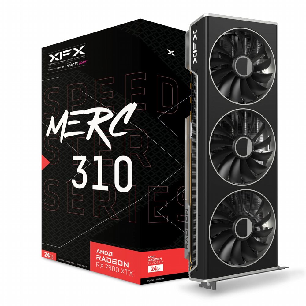 XFX Speedster MERC 310 RX 7900 XTX Black Edition | 24GB GDDR6 VRAM | 4K Gaming | Videokaart | GPU | AMD 1 XFX Speedster MERC 310 RX 7900 XTX Black Edition | 24GB GDDR6 VRAM | 4K Gaming | Videokaart | GPU | AMD