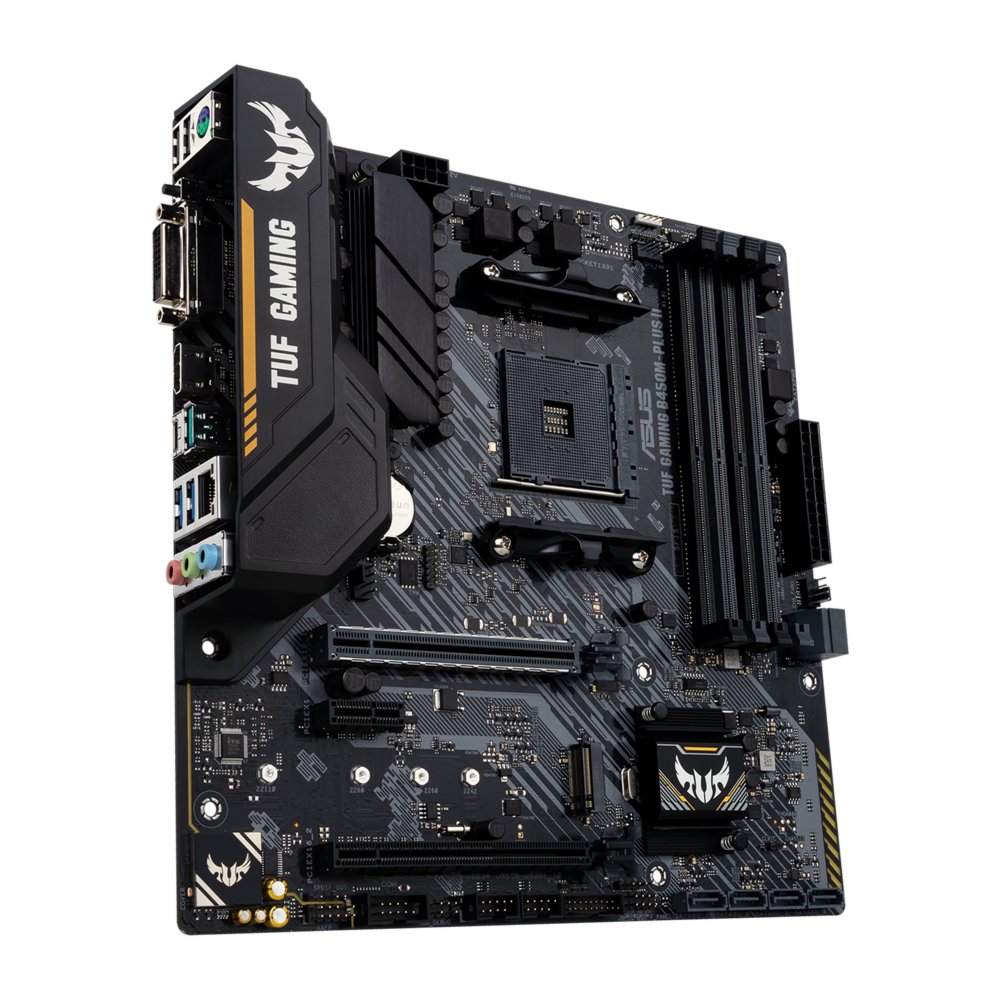 ASUS TUF Gaming B450M-Plus II | Socket AM4 | AMD B450 | 4xDDR4 | Micro-ATX | Moederbord 2 ASUS TUF Gaming B450M-Plus II | Socket AM4 | AMD B450 | 4xDDR4 | Micro-ATX | Moederbord - Afbeelding 2