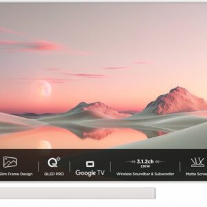 TCL NXTFRAME 55A300PRO | 55" 4K Ultra HD QLED Smart TV | Google TV | Wifi Soundbar & Subwoofer | Dolby Vision IQ | 120Hz Refurbished