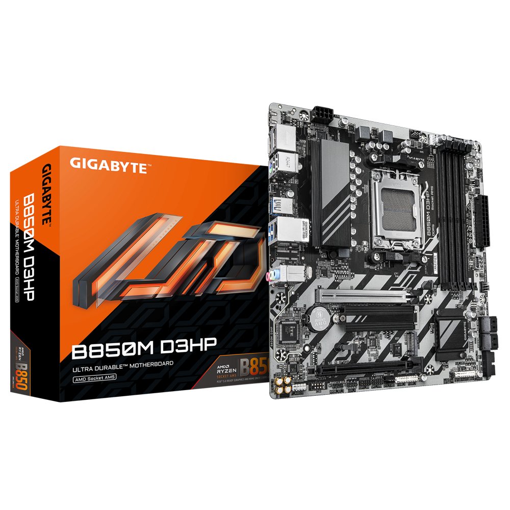 Gigabyte B850M D3HP | Socket AM5 | AMD B850 | 4xDDR5 | Micro ATX | Moederbord 1 Gigabyte B850M D3HP | Socket AM5 | AMD B850 | 4xDDR5 | Micro ATX | Moederbord