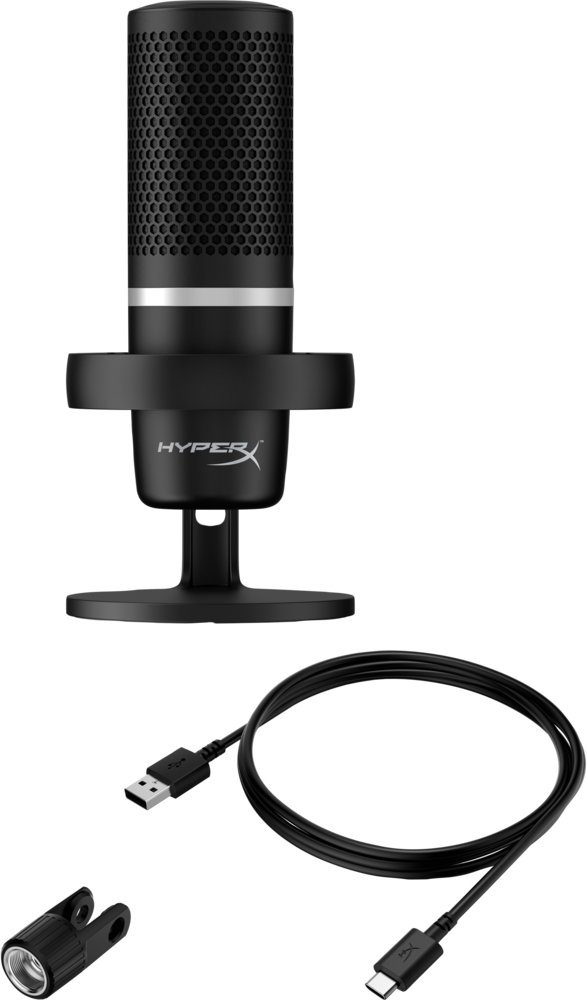 HyperX DuoCast | USB-microfoon | RGB-verlichting | Voor pc en console | Zwart 4 HyperX DuoCast | USB-microfoon | RGB-verlichting | Voor pc en console | Zwart - Afbeelding 4