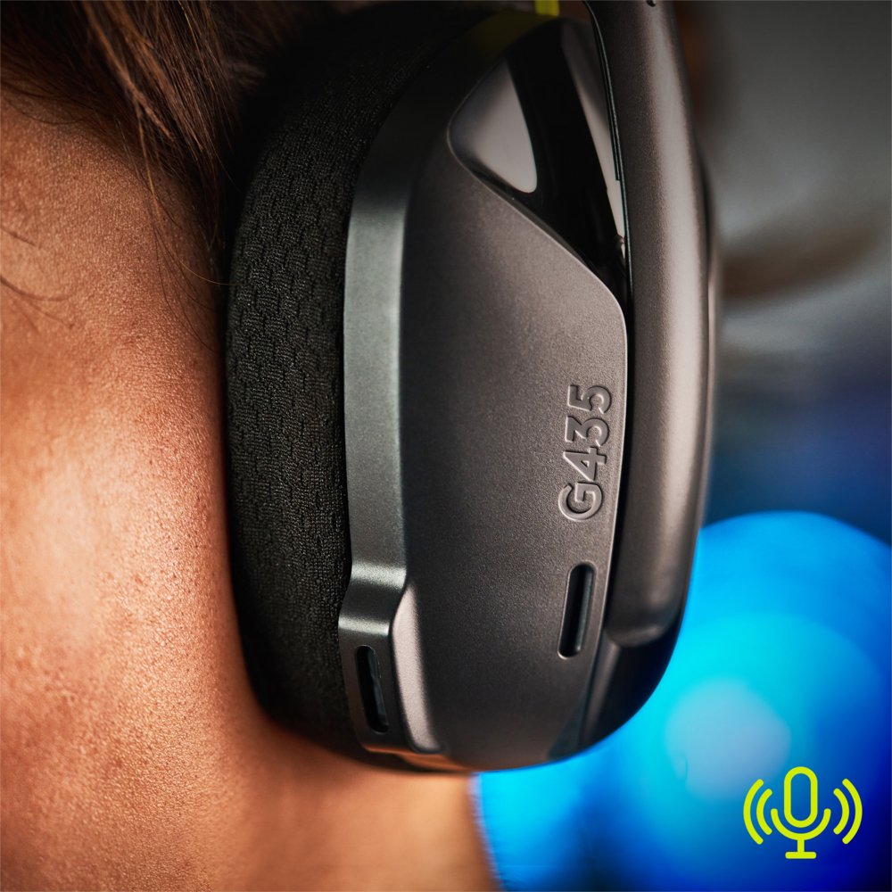 Logitech G435 Wireless Gaming Headset | Bluetooth & Lightspeed | Hoofdband | Zwart 5 Logitech G435 Wireless Gaming Headset | Bluetooth & Lightspeed | Hoofdband | Zwart - Afbeelding 5