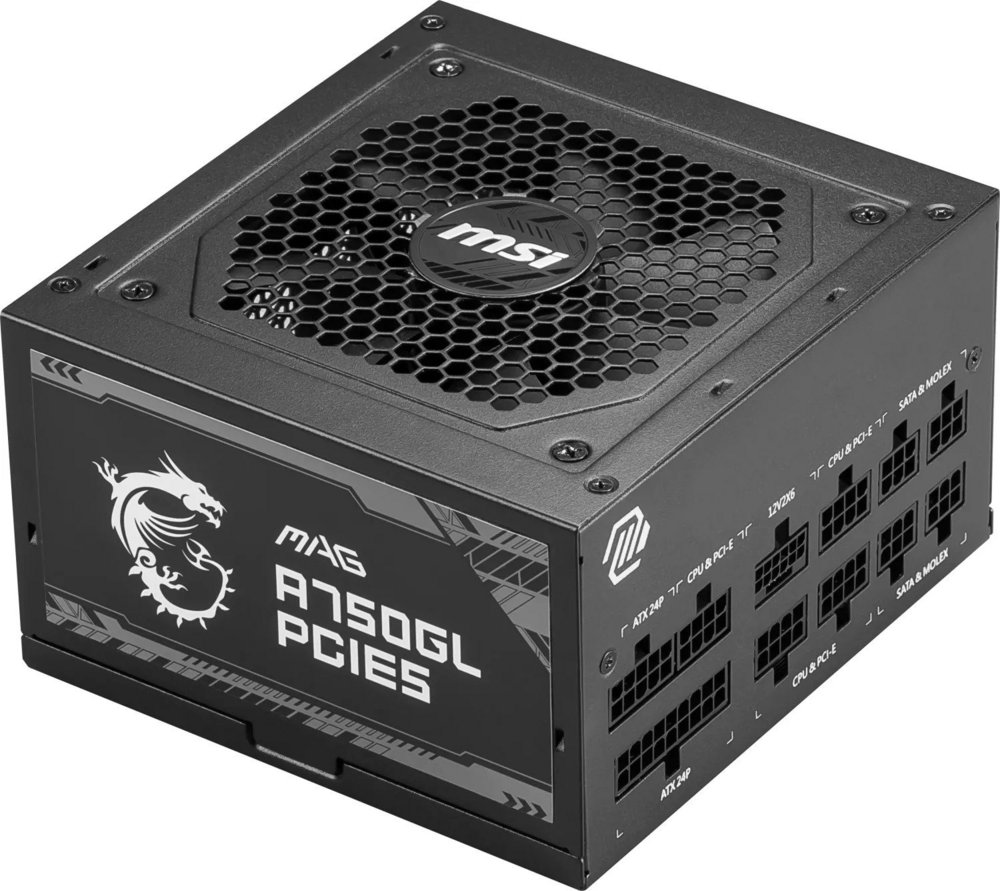 MSI MAG A750GL PCIE5 | 750 Watt Gold ATX 3.0 PSU | Modulair | Power Supply | Voeding 3 MSI MAG A750GL PCIE5 | 750 Watt Gold ATX 3.0 PSU | Modulair | Power Supply | Voeding - Afbeelding 3