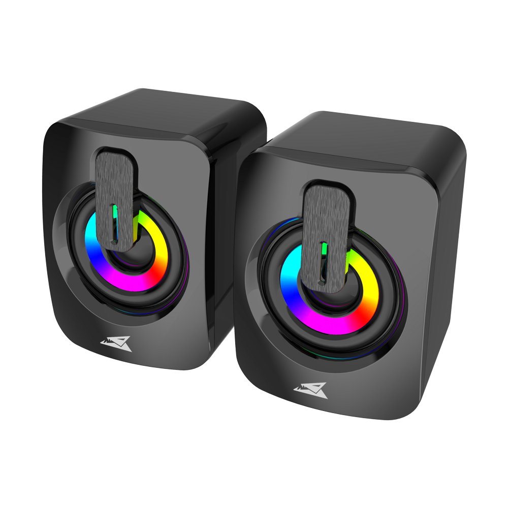 Baracuda SEASHELL Rainbow | 2.0 Stereo Luidsprekerset USB | 2x3000mW | Zwart 3 Baracuda SEASHELL Rainbow | 2.0 Stereo Luidsprekerset USB | 2x3000mW | Zwart - Afbeelding 3